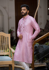 Mauve Silk Long Kurta