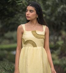 Butter Yellow Flare Dress
