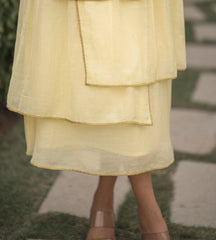 Butter Yellow Flare Dress