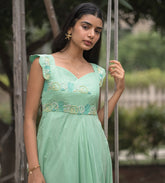 Aqua marine Mulsilk Dress