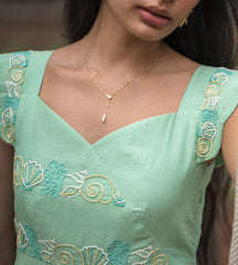 Aqua marine Mulsilk Dress