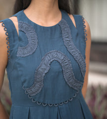 Deep Navy Mulsilk Dress