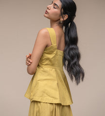 Mustard Pleated Co-ord Set