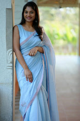 Powder Blue Saree