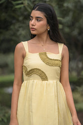Butter Yellow Flare Dress