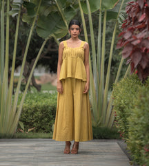 Mustard Pleated Co-ord Set