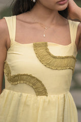 Butter Yellow Flare Dress