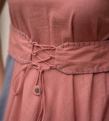 Dusty Rose Belted Dress