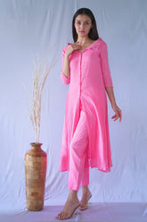 Crushed Cotton Pink Co-ord Set