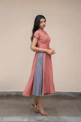 Dusty Rose Belted Dress