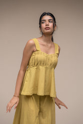 Mustard Pleated Co-ord Set