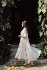 Pearl White Handloom Chanderi Co-ord Set with Jacket