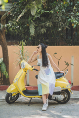 Multicolored Strap Sleeveless Dress