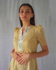 Mustard Fit and Flare Dress