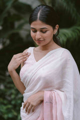 Pink Ombre Blossoms 2.0 Handloom Chanderi Saree