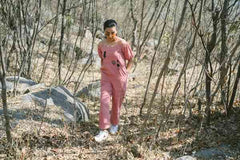 Mauve Cold Shoulders Jumpsuit