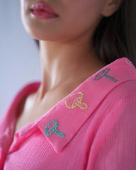 Crushed Cotton Pink Co-ord Set