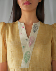 Mustard Fit and Flare Dress