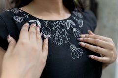 Black Calf Length Dress