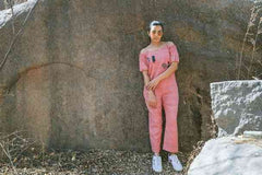 Mauve Cold Shoulders Jumpsuit