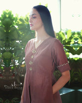 Brown Fishes Motif Co-ord Set