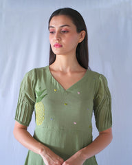 Sage Green Fit And Flare Dress