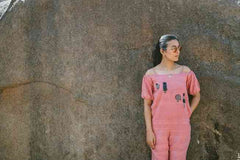 Mauve Cold Shoulders Jumpsuit