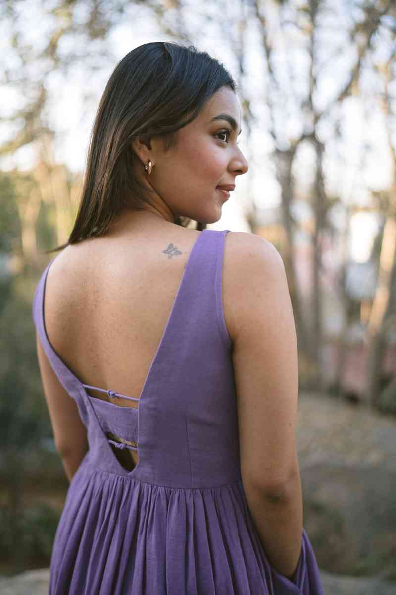 Ultra Violet Tiered  Dress
