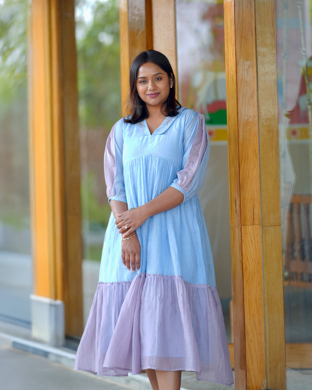 Powder Blue Dress Studio Bustle Powder Blue Dress Studio Bustle