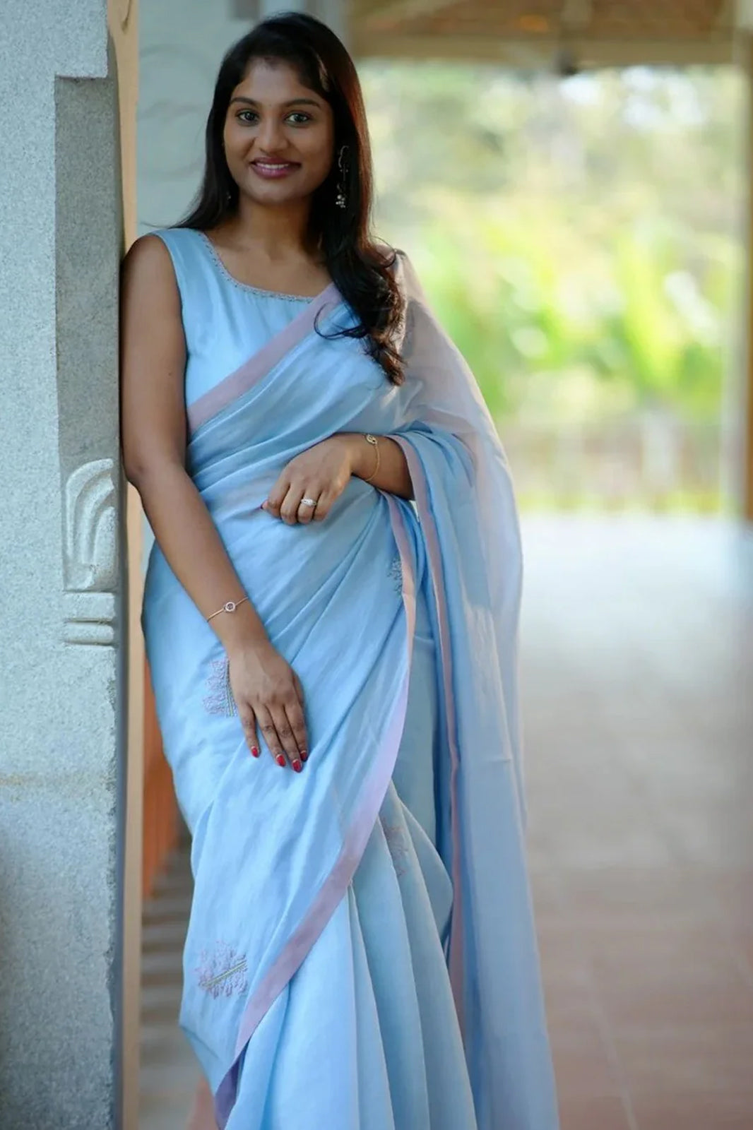 Powder Blue Saree