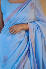 Powder Blue Saree