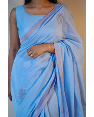 Powder Blue Saree