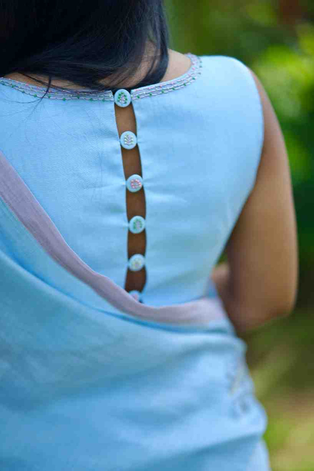 Powder Blue Saree