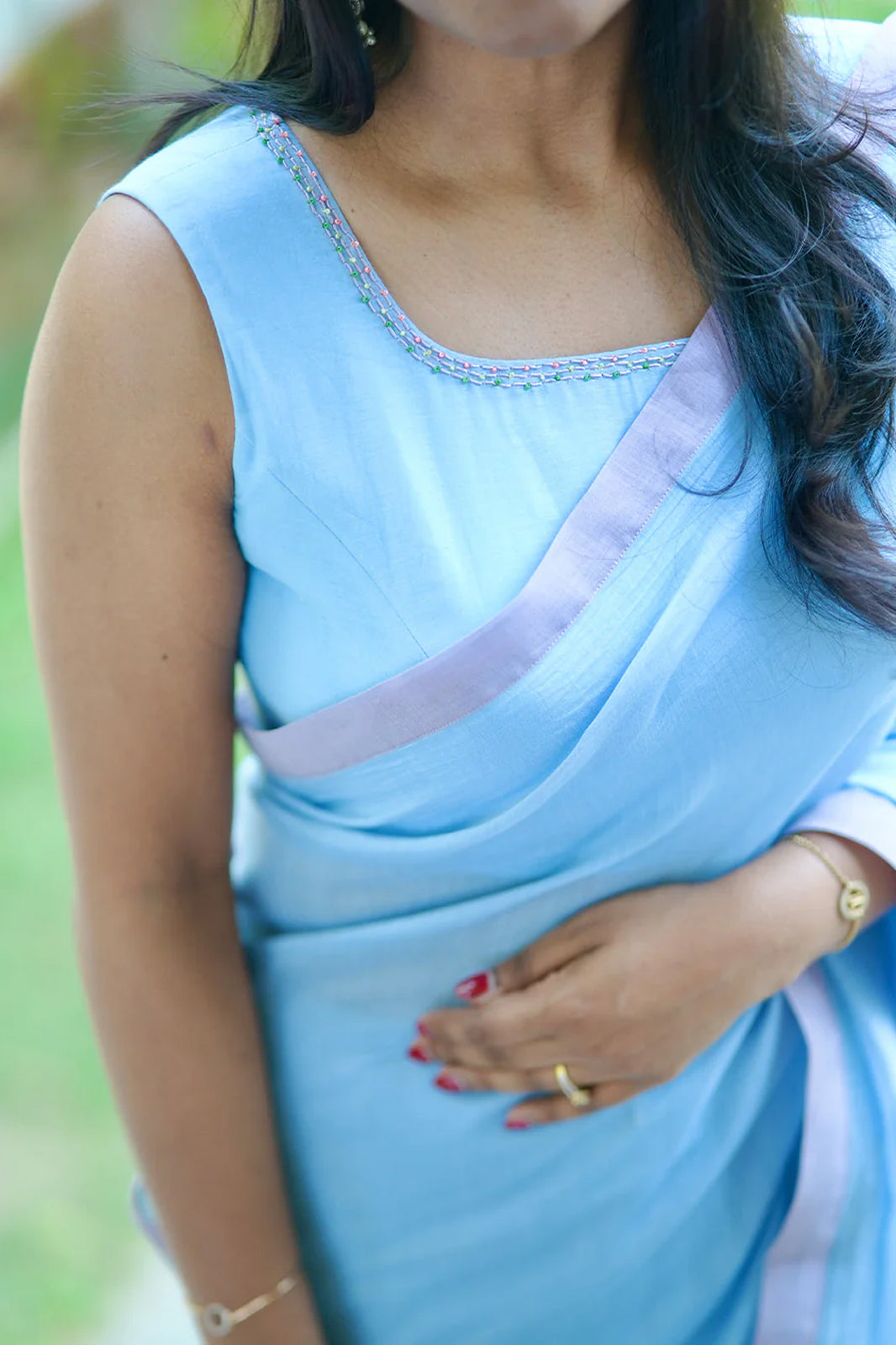Powder Blue Saree