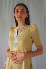 Mustard Fit and Flare Dress