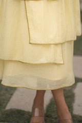 Butter Yellow Flare Dress