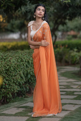 Tangerine Tide saree