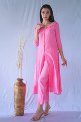 Crushed Cotton Pink Co-ord Set