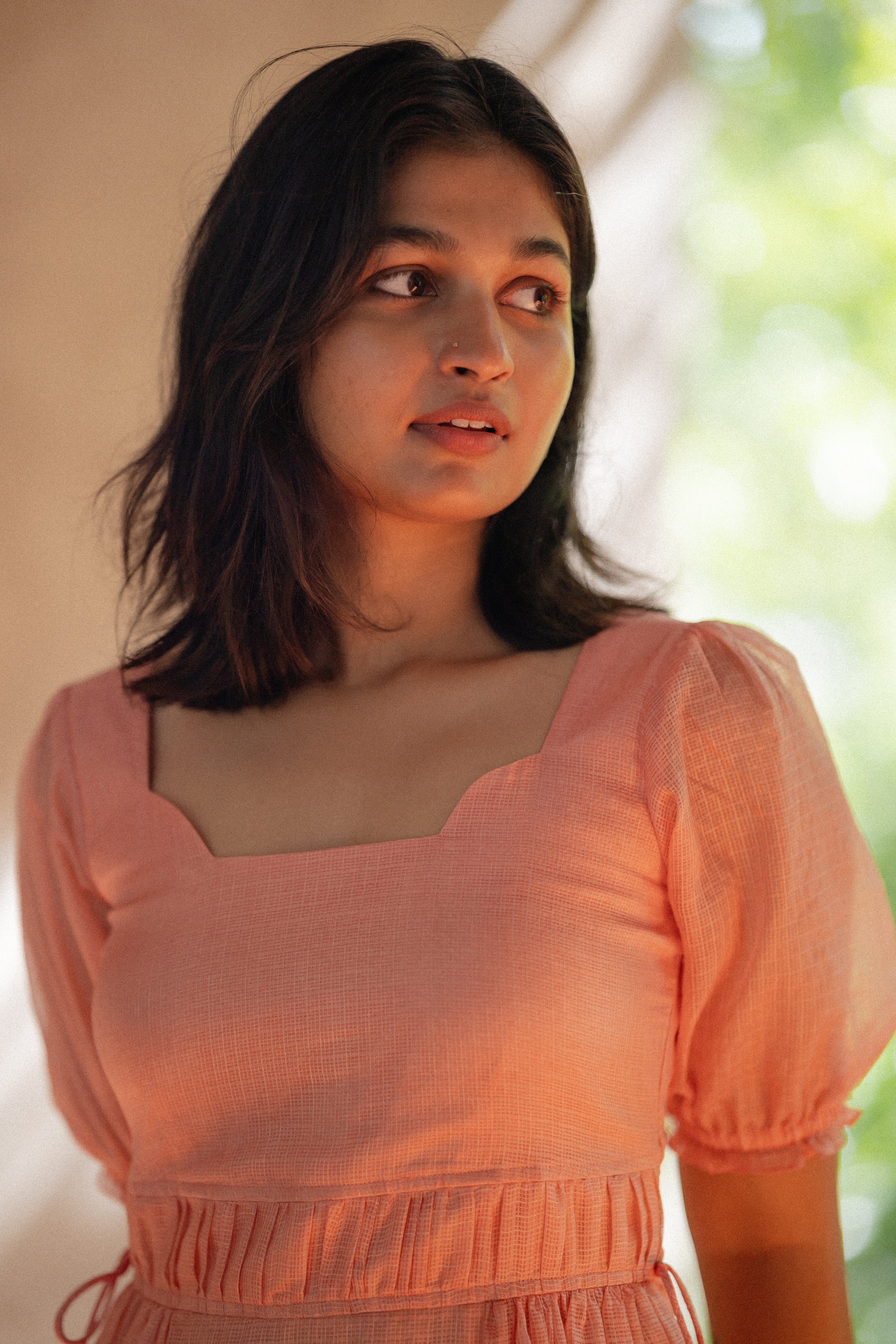 Tropical Peach Dress