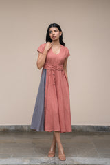 Dusty Rose Belted Dress