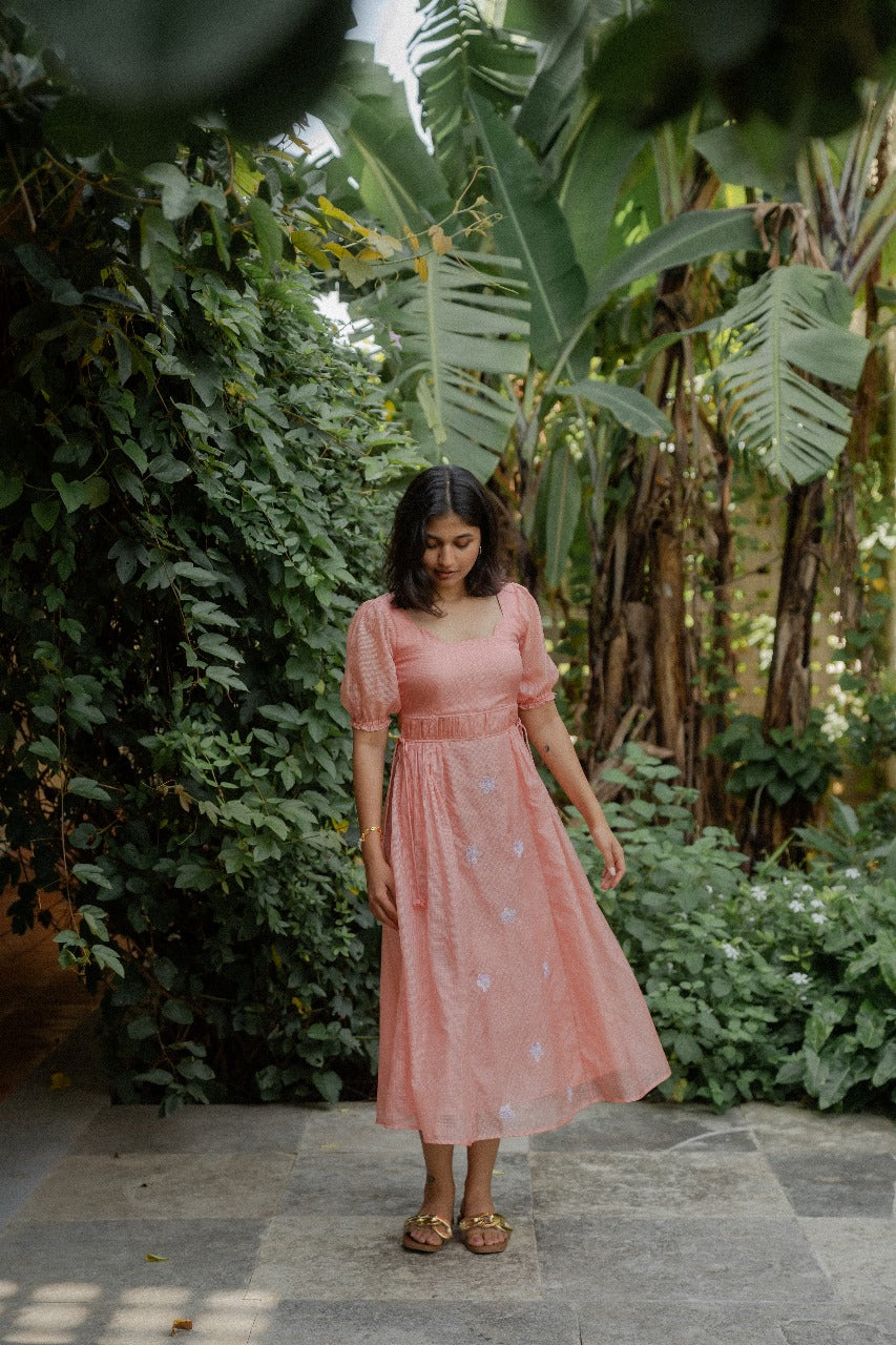 Tropical Peach Dress