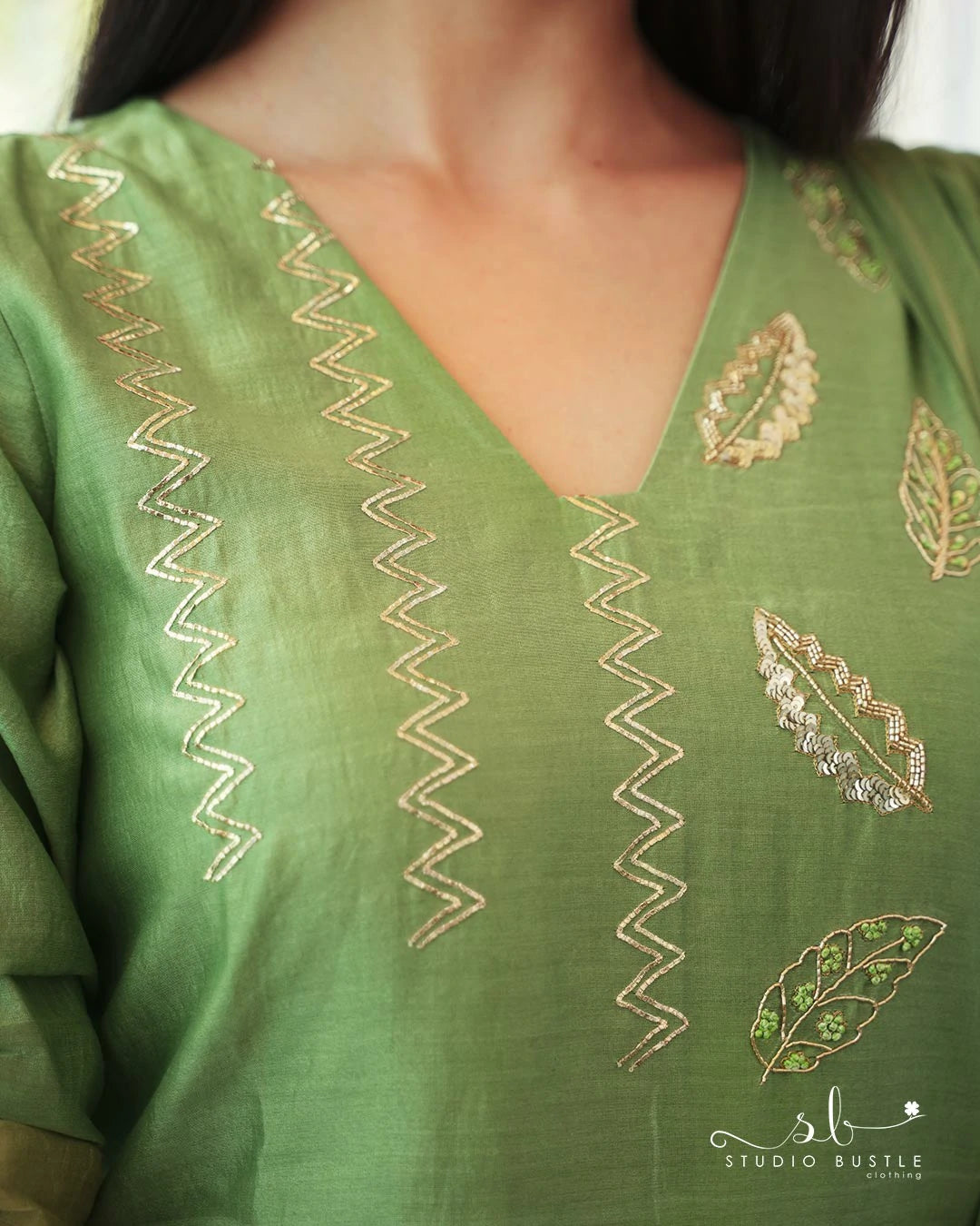 Green Ombre Co-ord Kurta Set With Pants